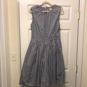 Merona Navy and White Gingham Dress